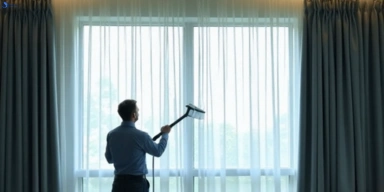 Commercial curtain steam cleaning service margate hotels offices