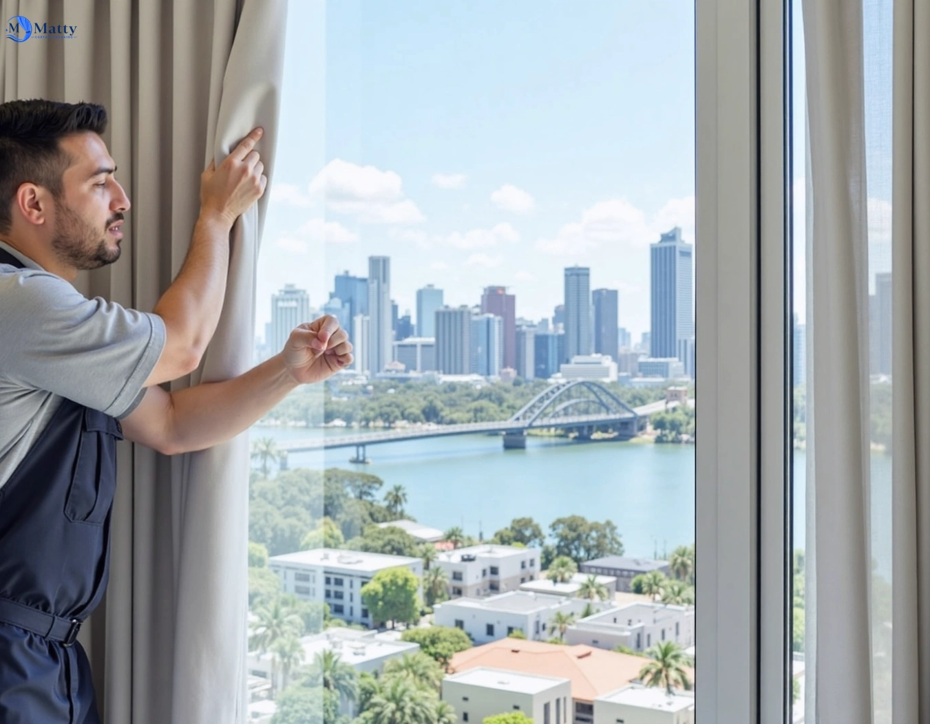 Professional curtain steam cleaning service margate QLD by Matty Curtain Cleaning