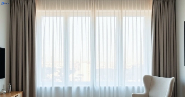 Freshly steam cleaned curtains in margate QLD